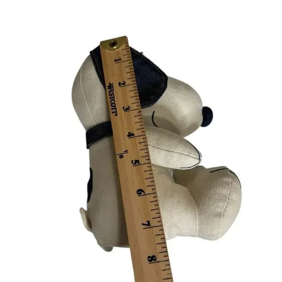 American Eagle Denim Snoopy Plush Limited Edition 8” Peanuts Stuffed Toy Animal - Picture 6 of 8